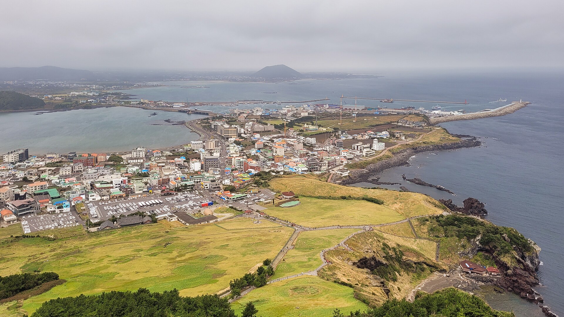 Landscape around Seongsan on Jeju Island, independent destination photograph
